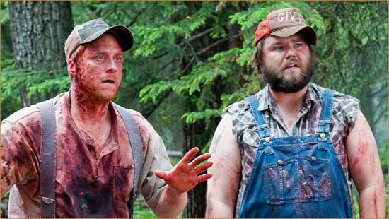 Tucker & Dale vs Evil Tucker (Alan Tudyk) and Dale (Tyler Labine) try to make sense of things in "Tucker & Dale vs Evil".